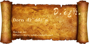 Dorn Ádám névjegykártya