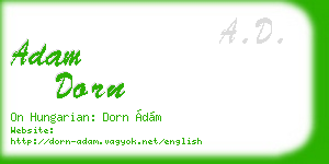 adam dorn business card