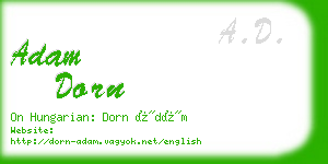 adam dorn business card